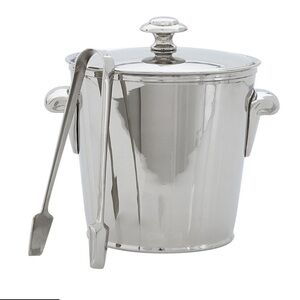 Pottery Barn Harrison Ice Bucket With Tongs monogram T